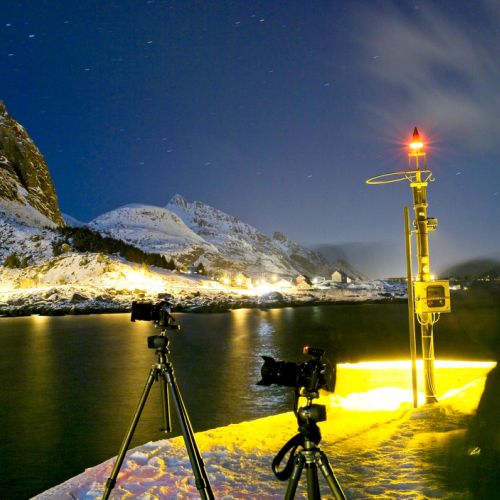 Warten auf Aurora Borealis